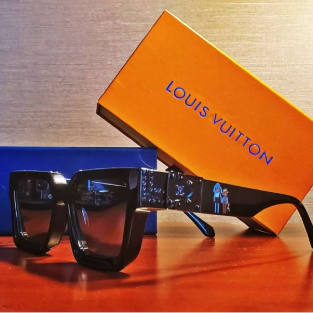 1.1 Millionaire Sunglasses Cartoon Friends Embossed Monogram Black Jacquard